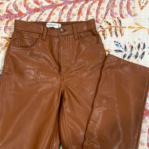 Abercrombie 90’s Straight Leather Pants